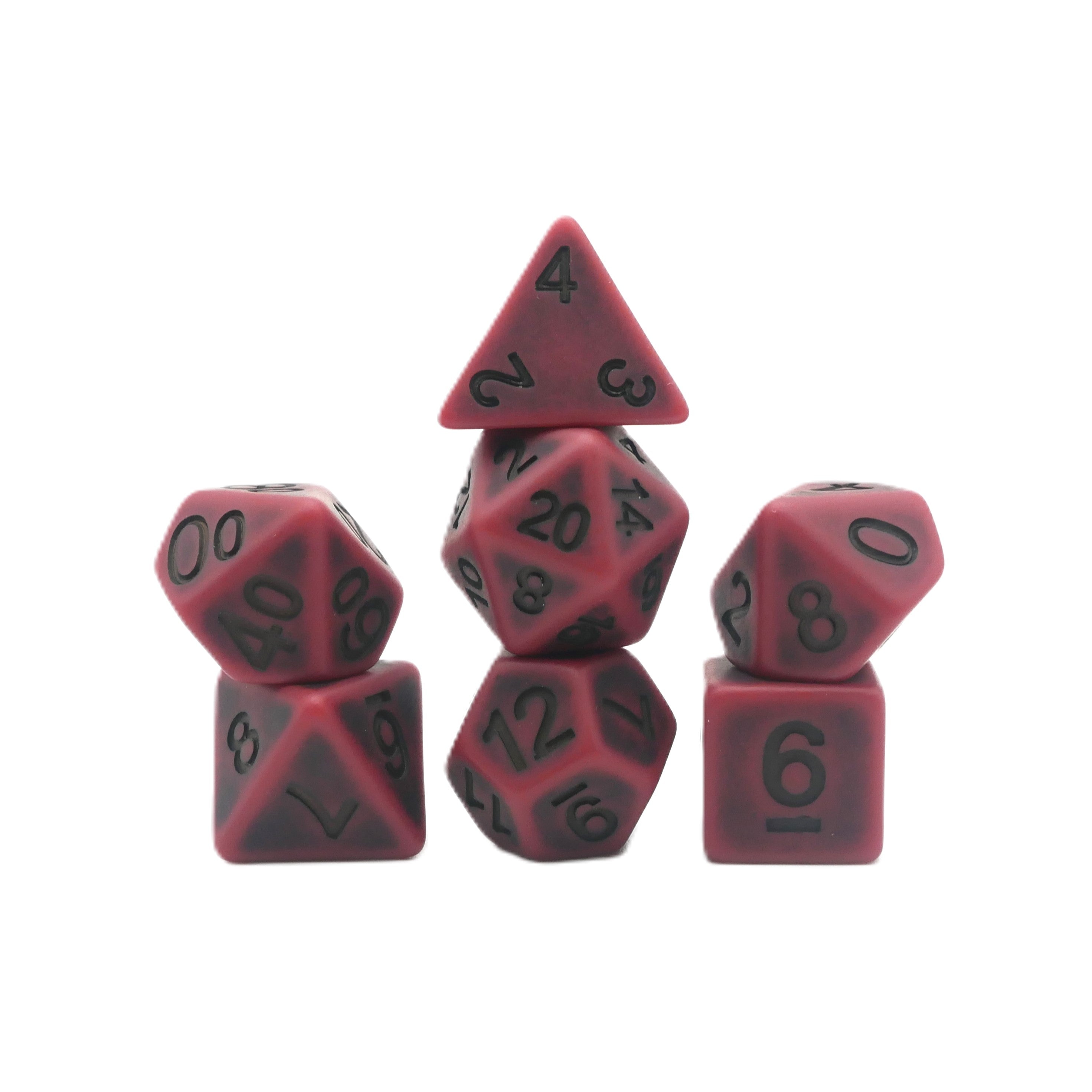 Ancient Blood - 7 Piece DnD Dice Set | Acrylic RPG Gaming Dice - Collectors World Toys