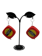 Measuring tape earrings