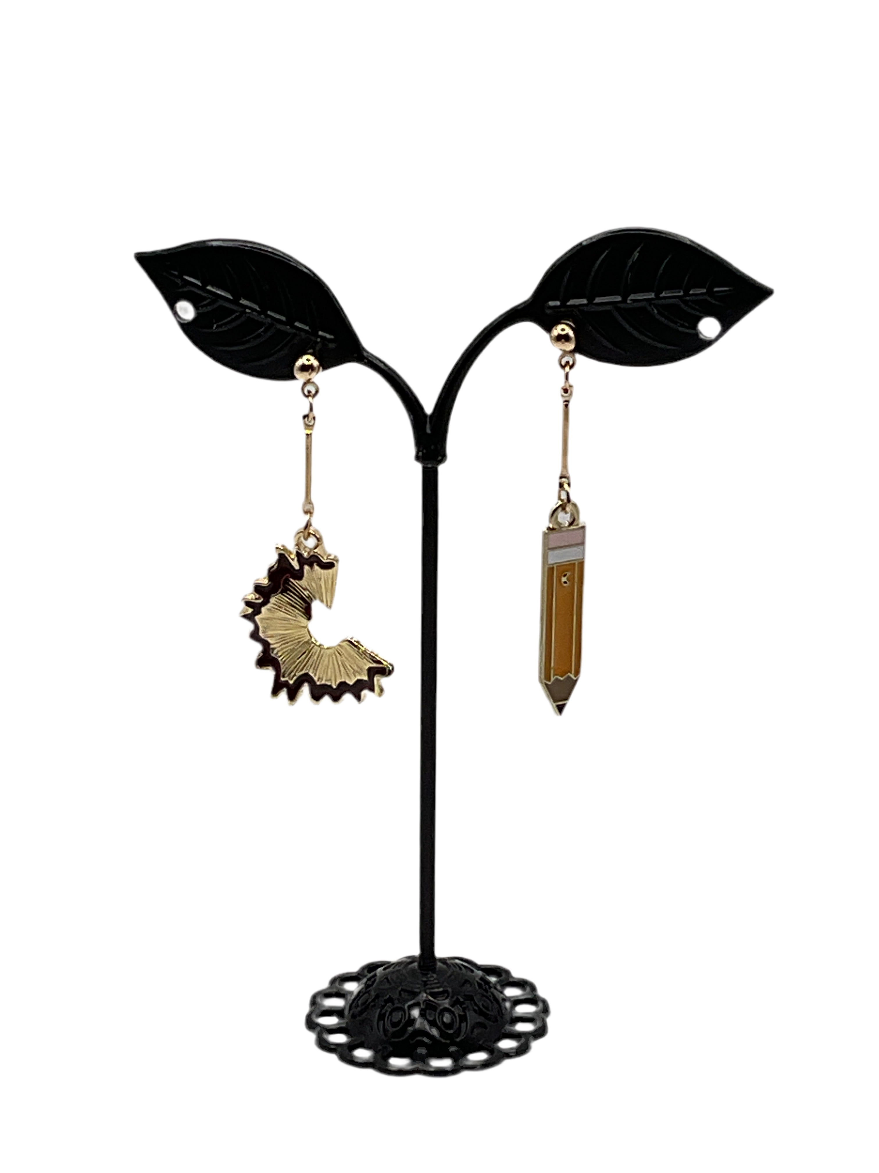 Pencil And Shaving Earrings