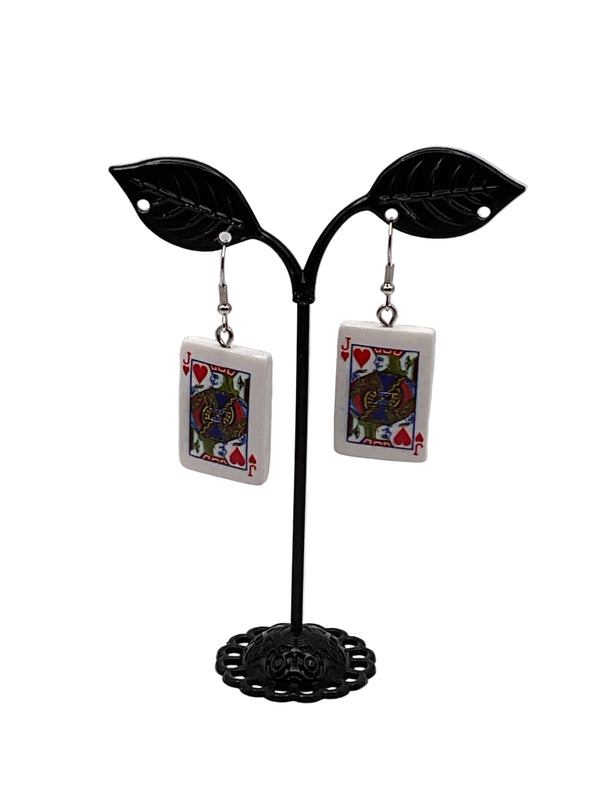 Heart Card Earrings