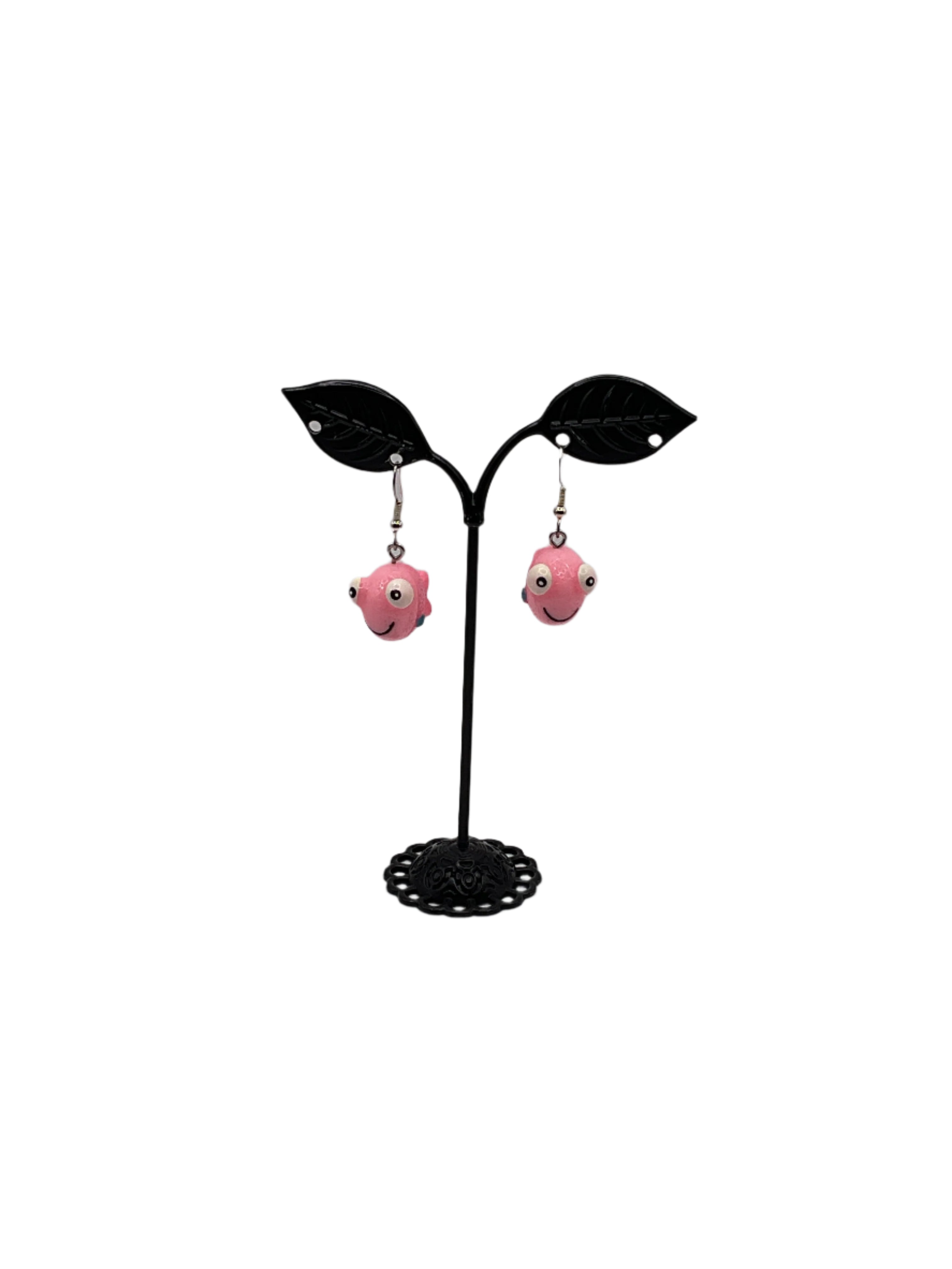 Pink Fish earrings
