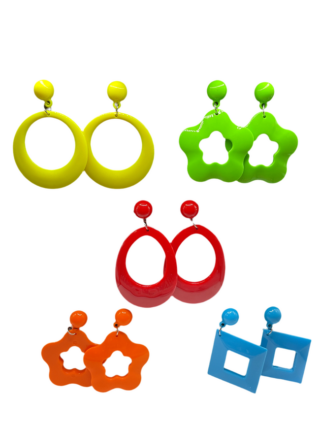 Large Colorful Earrings Hover Image