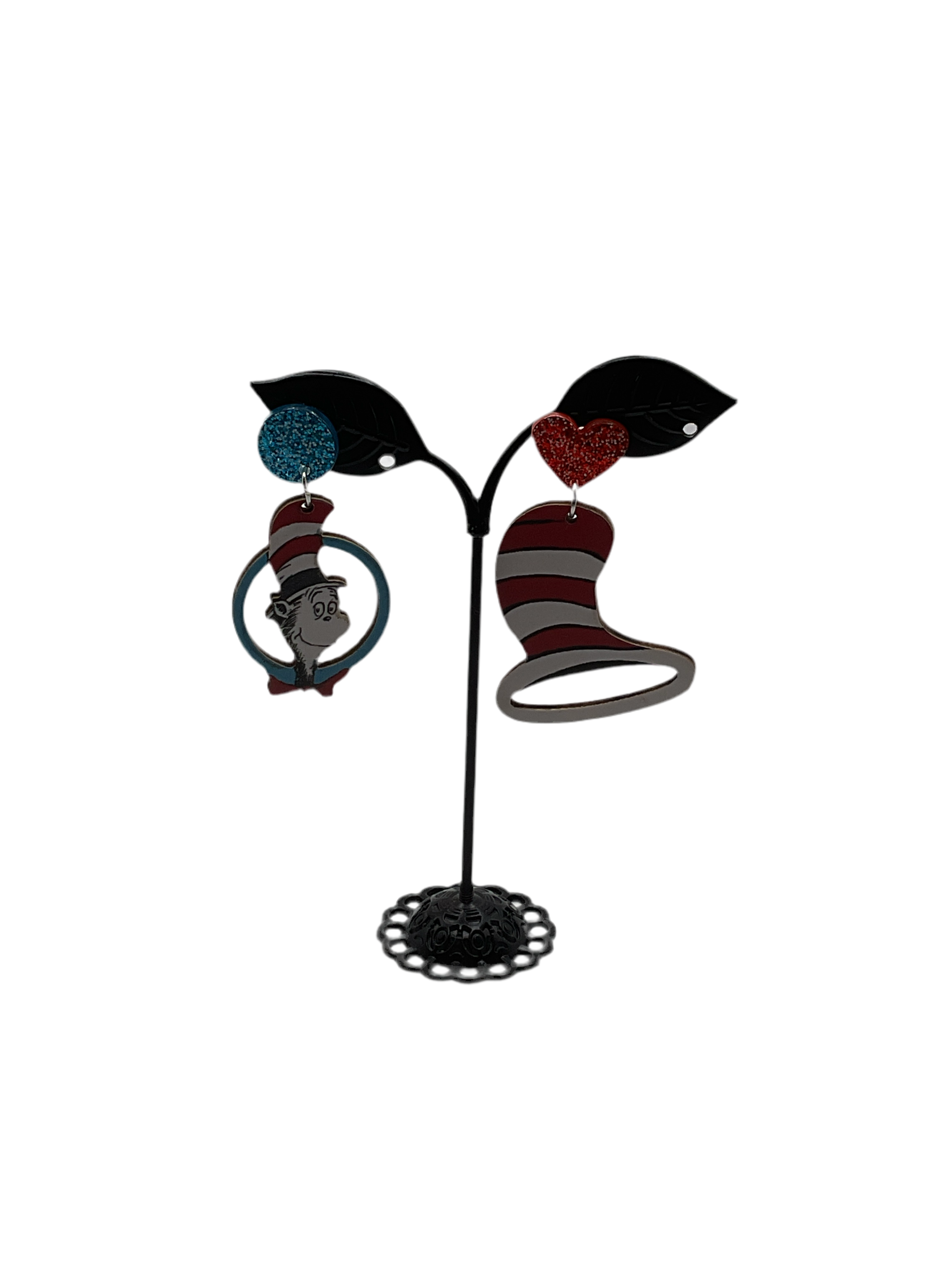 Cat in the Hat earrings