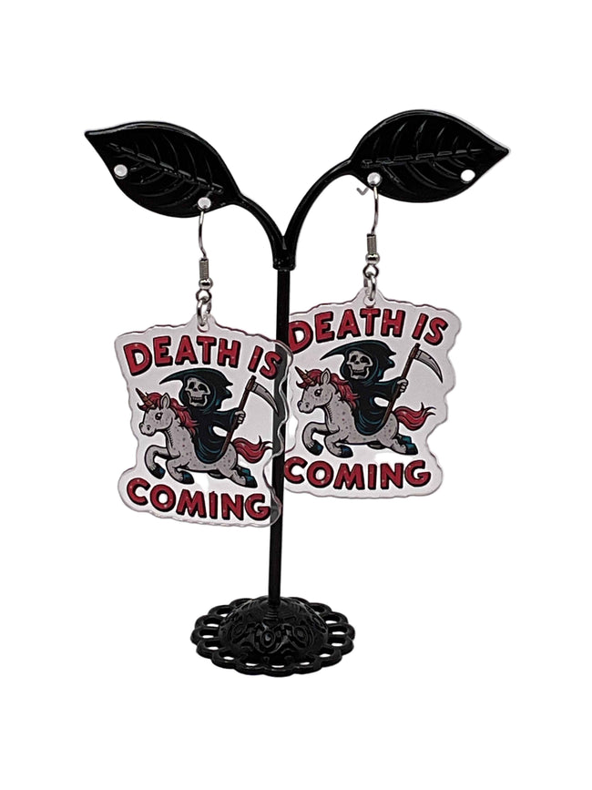 Death Is Coming Earrings Hover Image