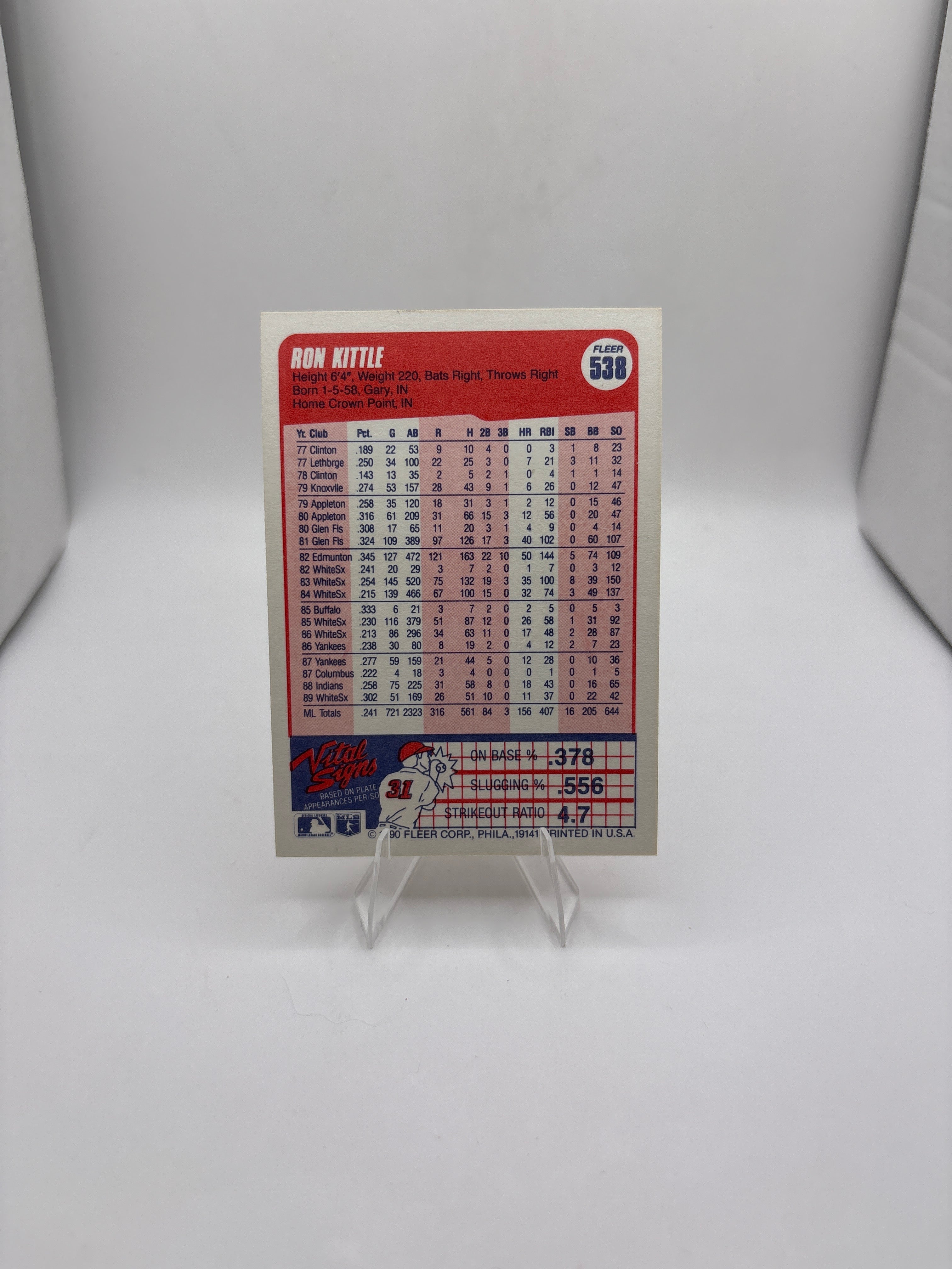 Fleer Ron Kittle