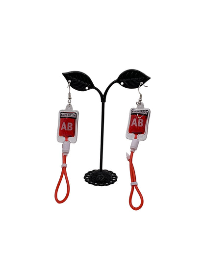 Blood Bag Earrings