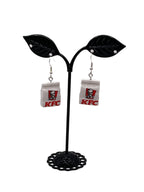 Chicken Fast Food Bag Earrings