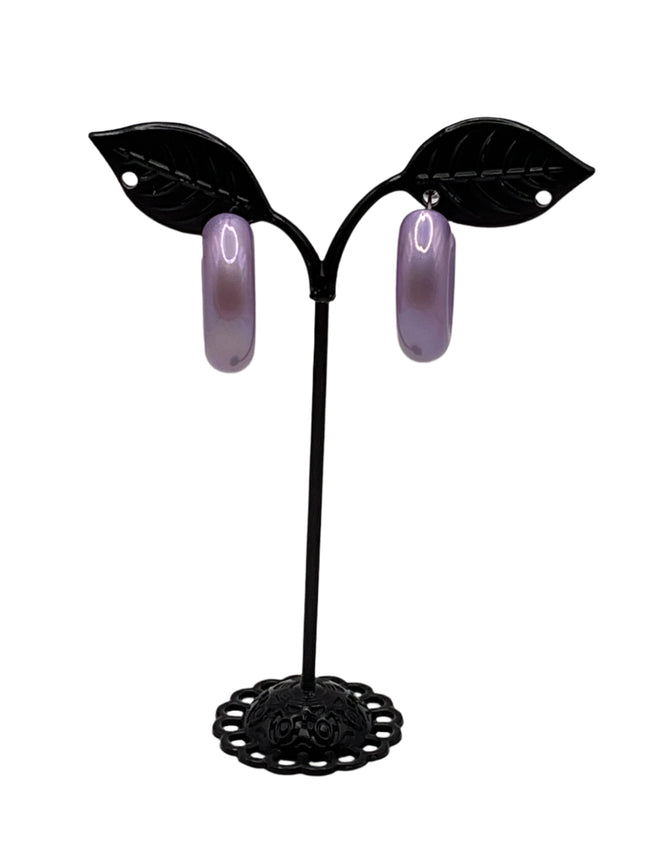 Purple hoop earrings Hover Image