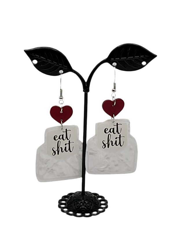 Eat Shit Earrings Hover Image