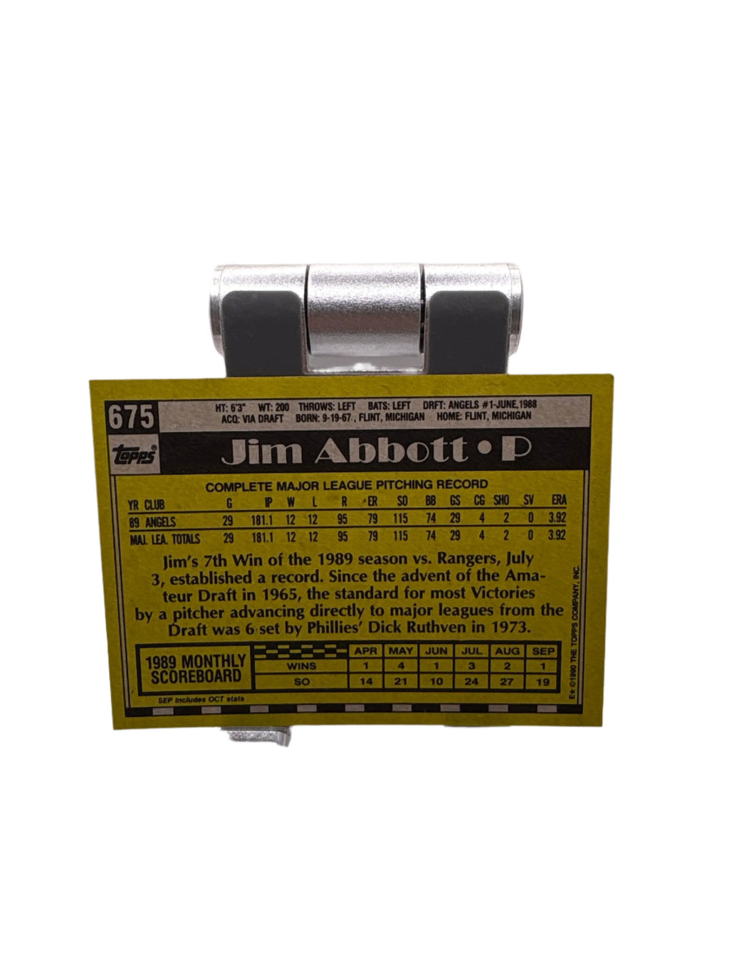 Topps Jim Abbott