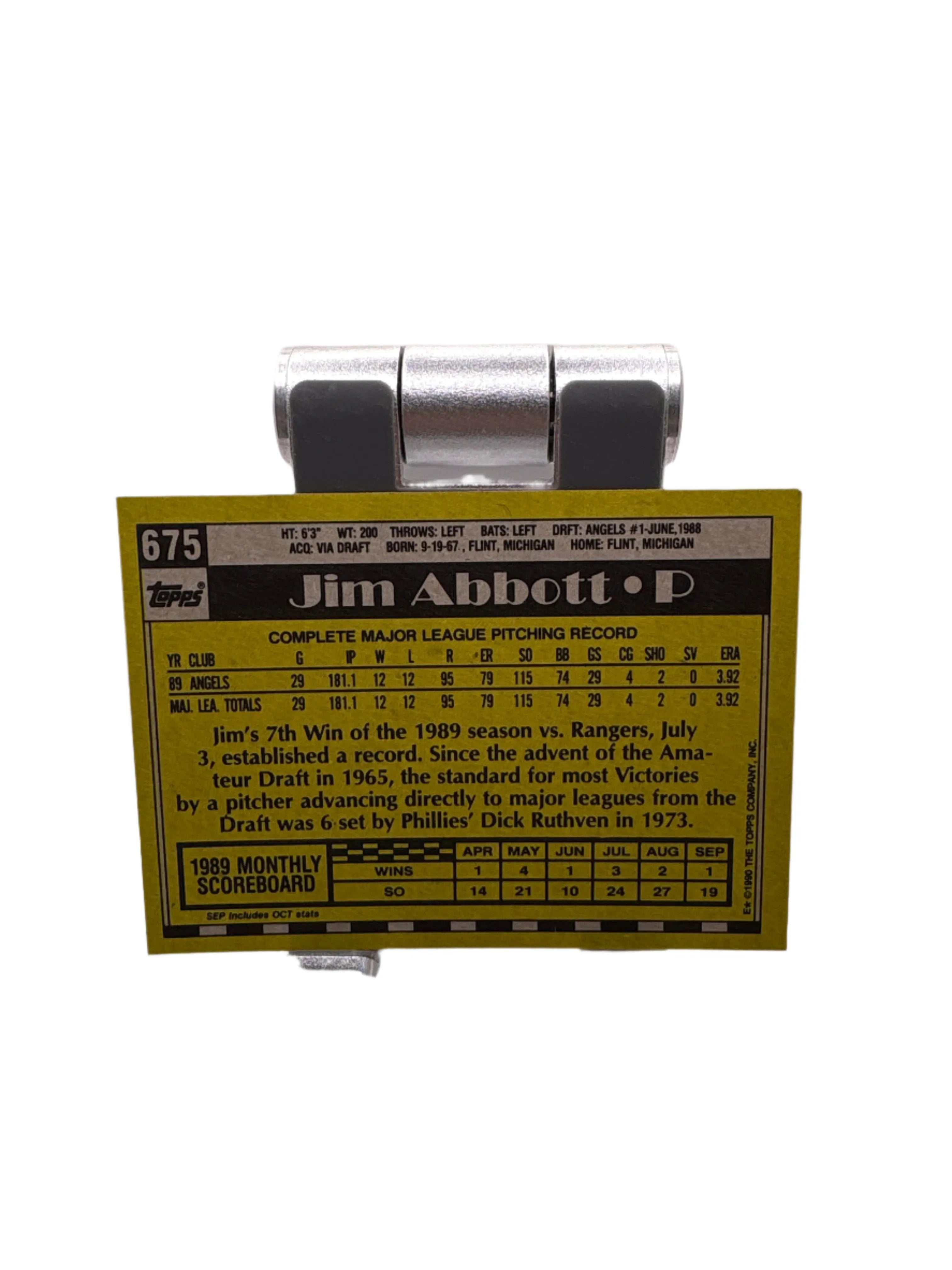Topps Jim Abbott