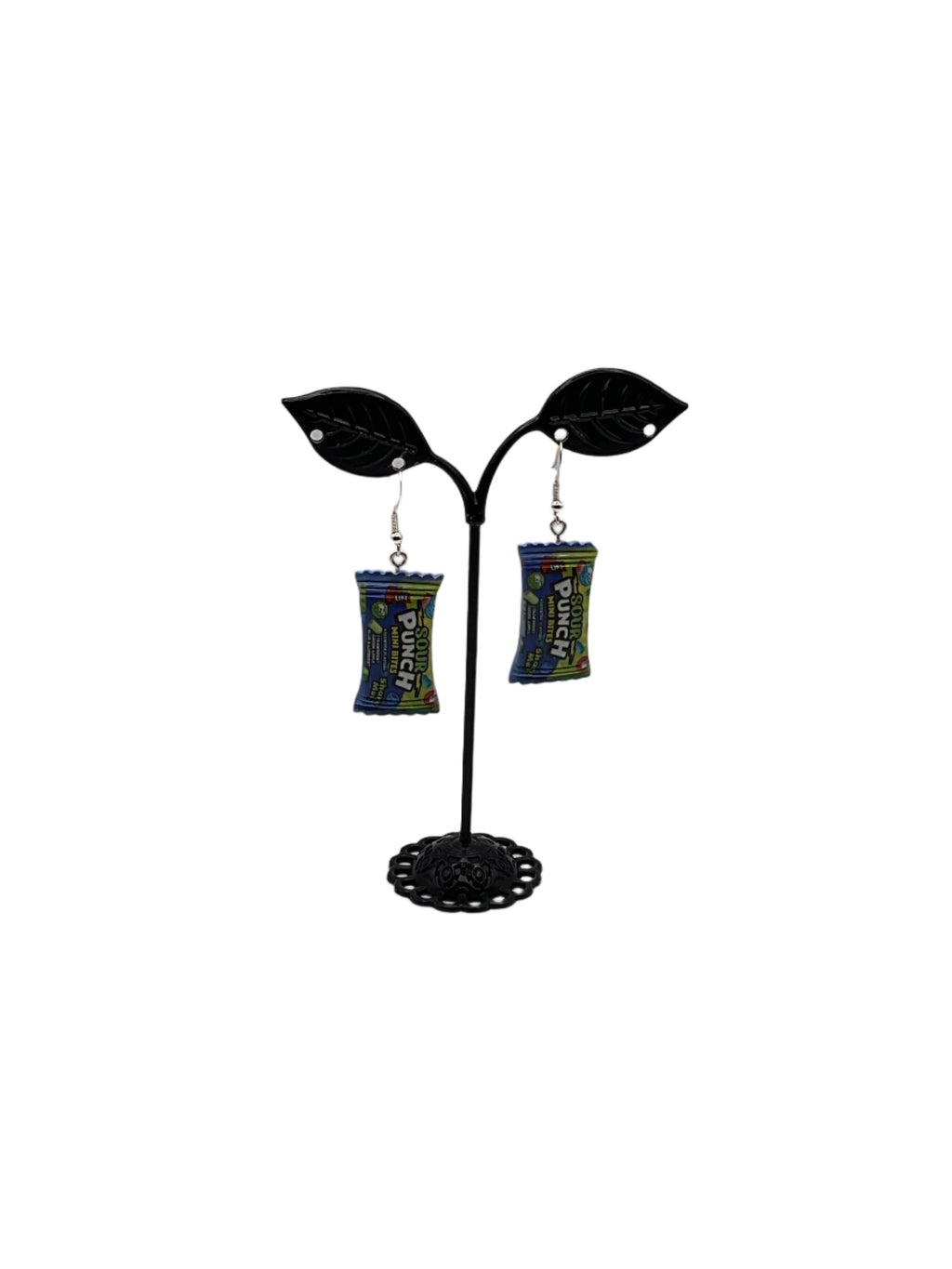 Sour punch candy earrings