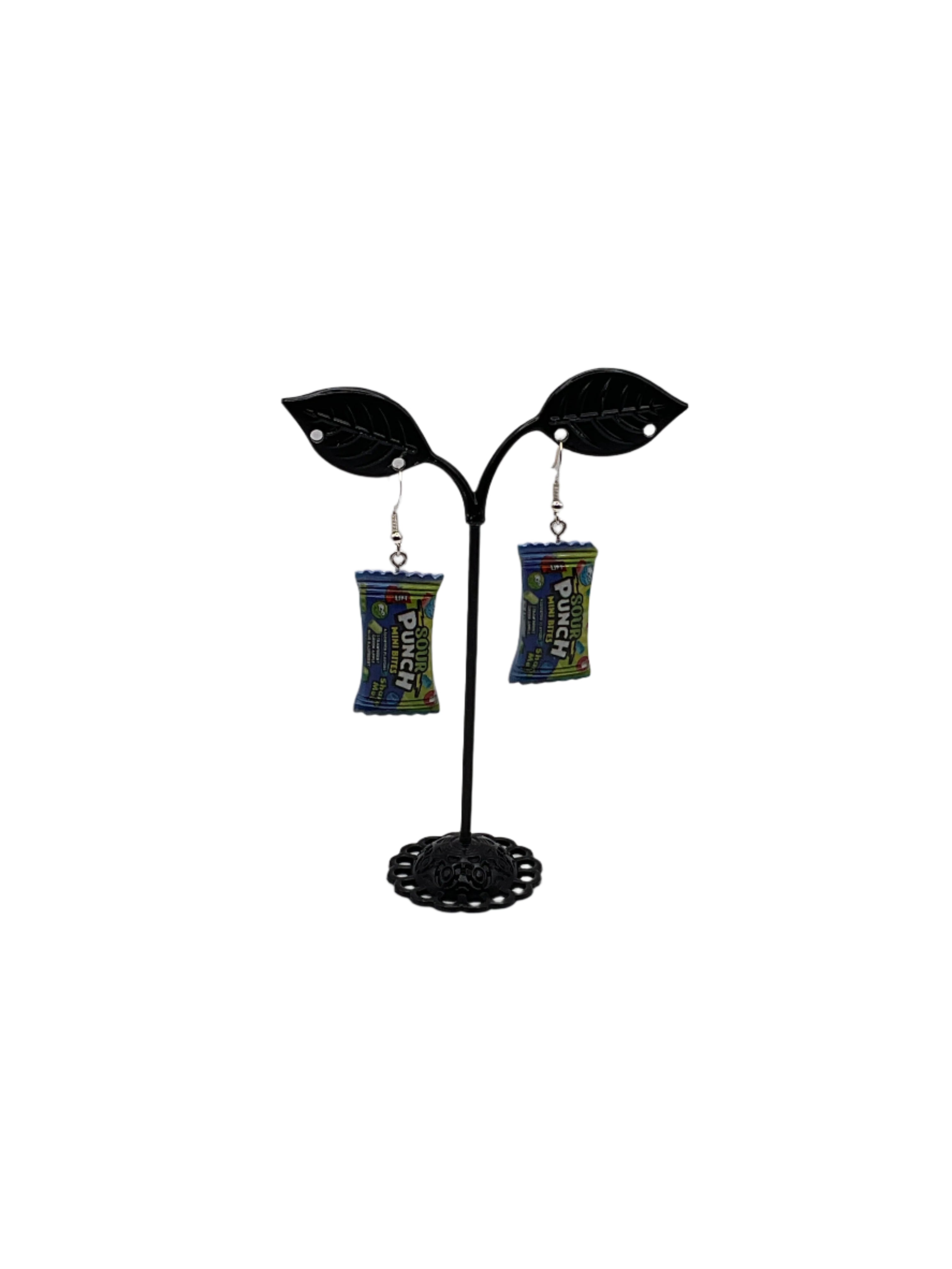 Sour punch candy earrings