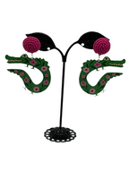 Floral Alligator Earrings
