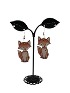 Wooden Fox earrings