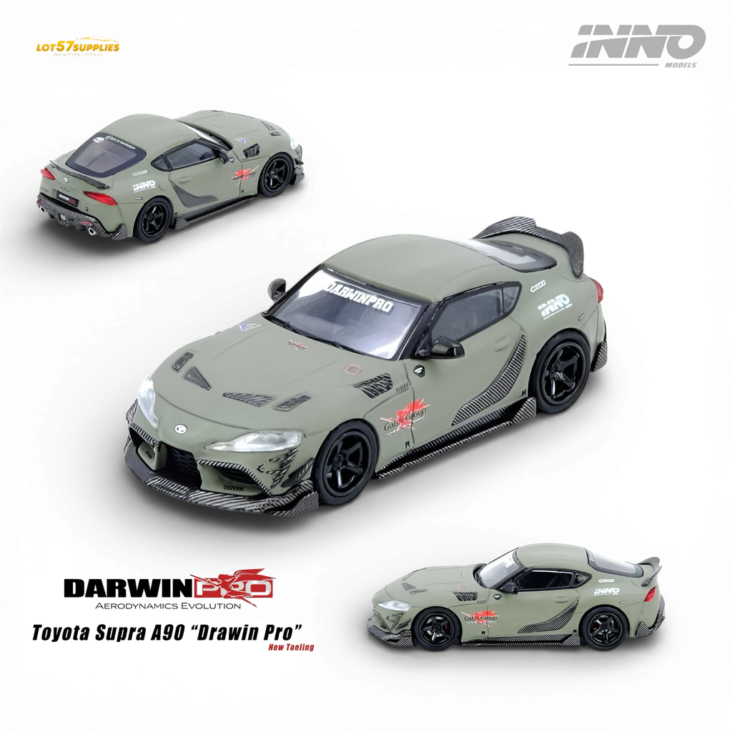 (Pre-Order) INNO64 Toyota Supra A90 Darwin Pro - Matt Green 1:64