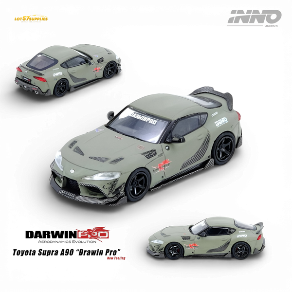 (Pre-Order) INNO64 Toyota Supra A90 Darwin Pro - Matt Green 1:64