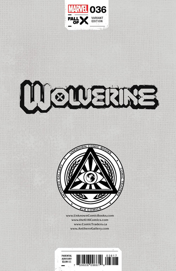 Wolverine #36 [Fall] Unknown Comics Miguel Mercado Exclusive Virgin Var (08/09/2023) (08/30/2023) - Collectors World Toys