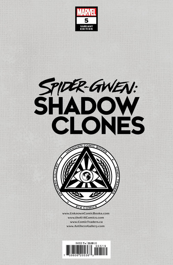 Spider-Gwen: Shadow Clones #5 Unknown Comics Kael Ngu Exclusive Var (07/19/2023) - Collectors World Toys
