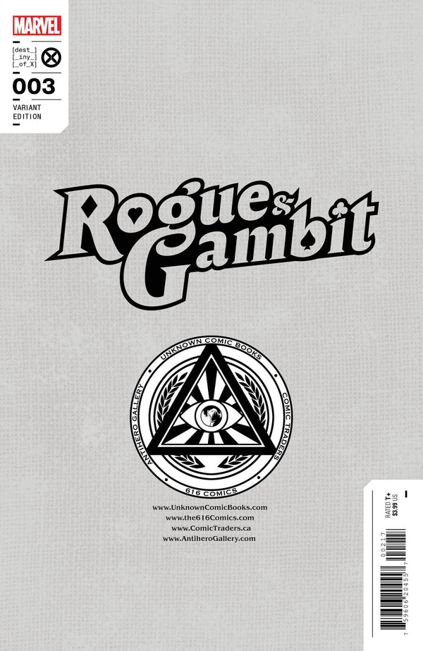 Rogue & Gambit #3 Unknown Comics Ivan Tao Exclusive Virgin Graffiti Wall Var (05/10/2023) - Collectors World Toys