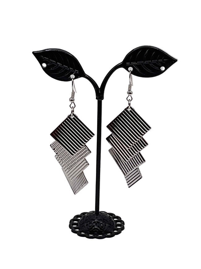 Silver earrings Hover Image