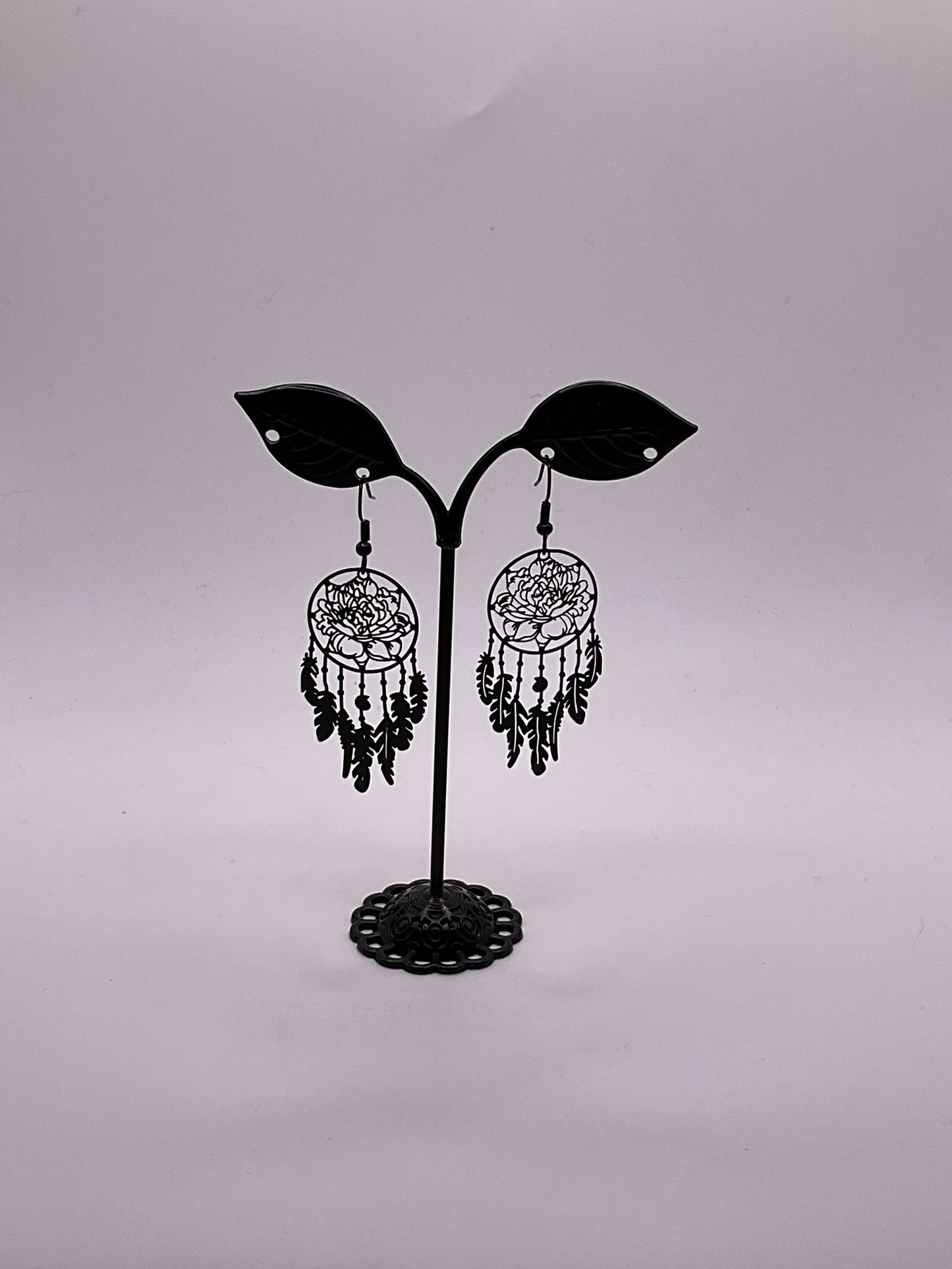 Black Dream Catcher Earrings