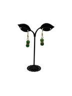 Green beaded earrings