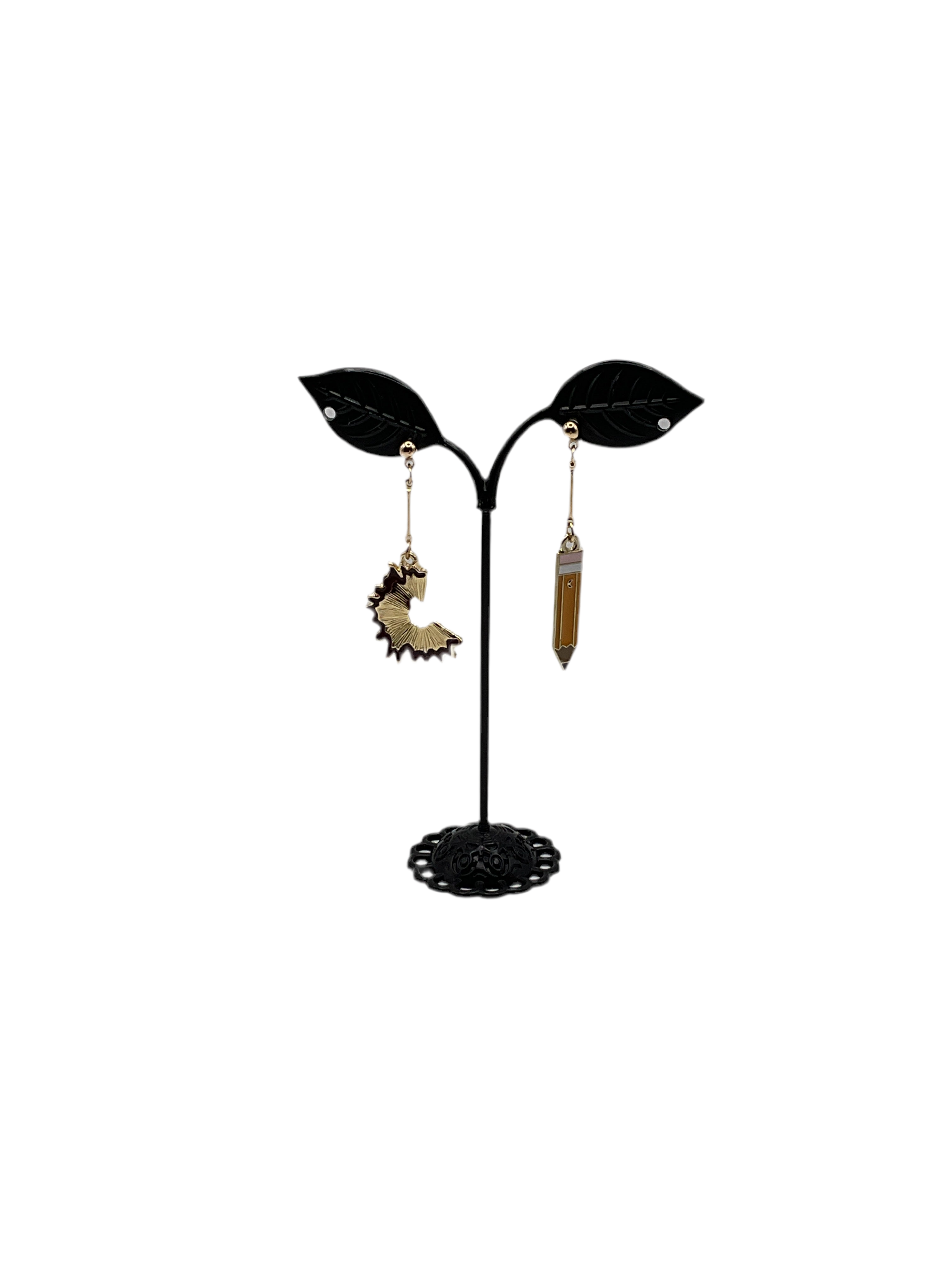 Pencil And Shaving Earrings