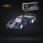 BBR64 Maserati MC12 Stradale Blue Metallic w/ Stripe 1:64 BBRDIE6416 - Collectors World Toys