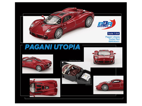 BBR - Pagani Utopia Dubai Red 1/64 Diecast Model Car by BBR