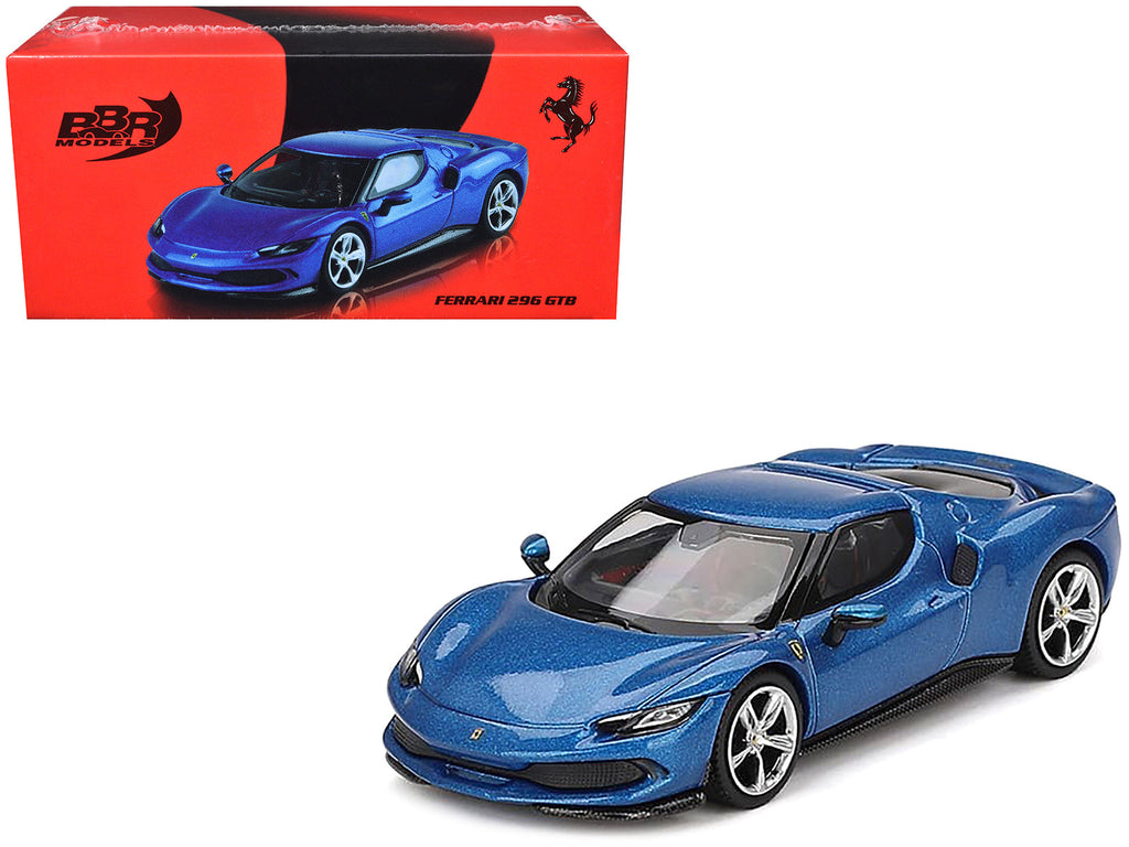 BBR - Ferrari 296 GTB Blue Corsa 1/64 Diecast Model Car by BBR