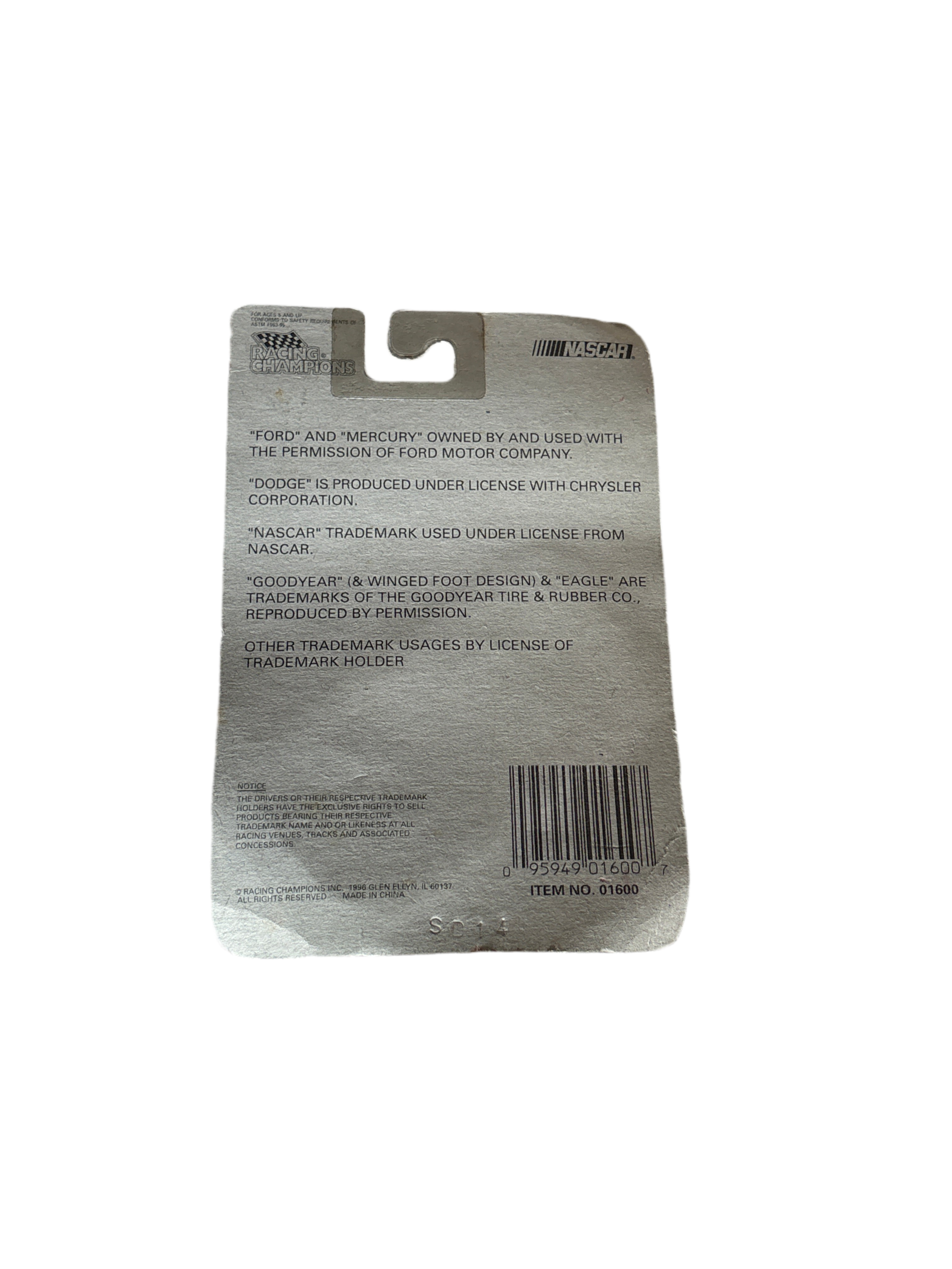 Racing Champions Don White Diecast Yellow - Collectors World Toys