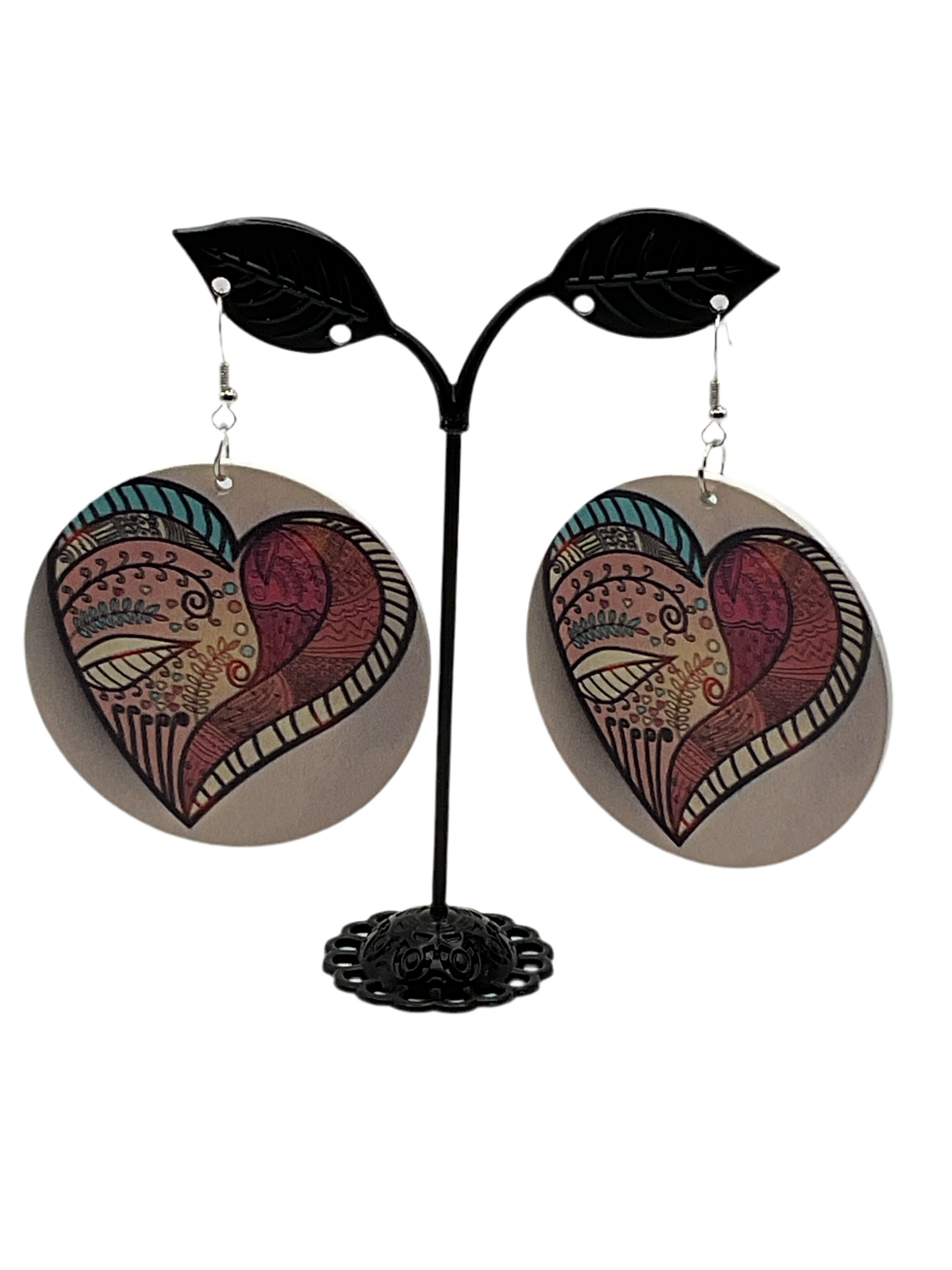 Colorful circle earrings