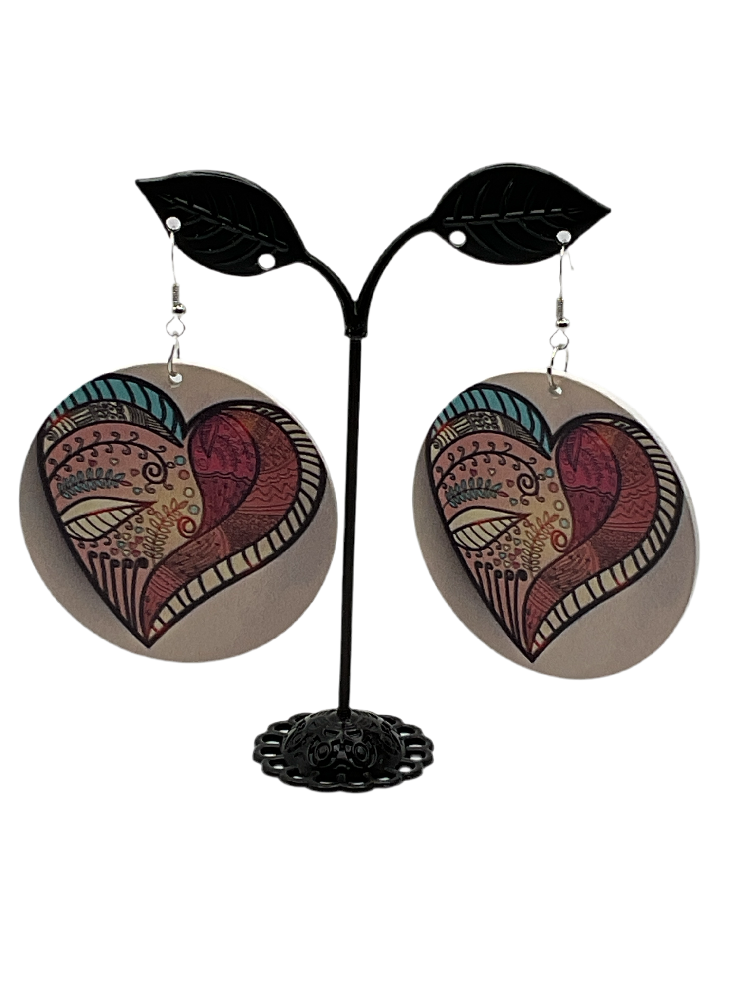 Colorful circle earrings