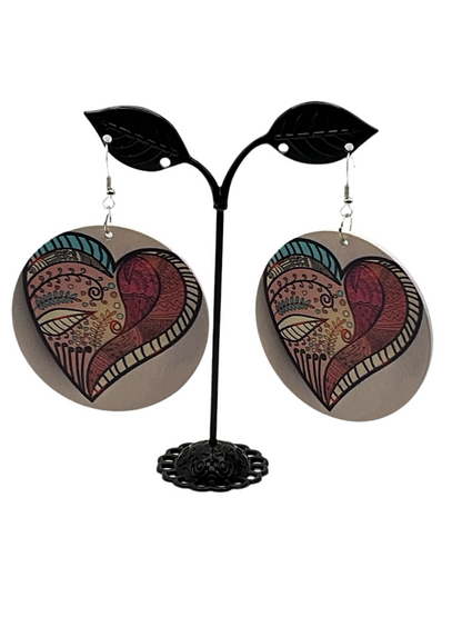 Colorful circle earrings