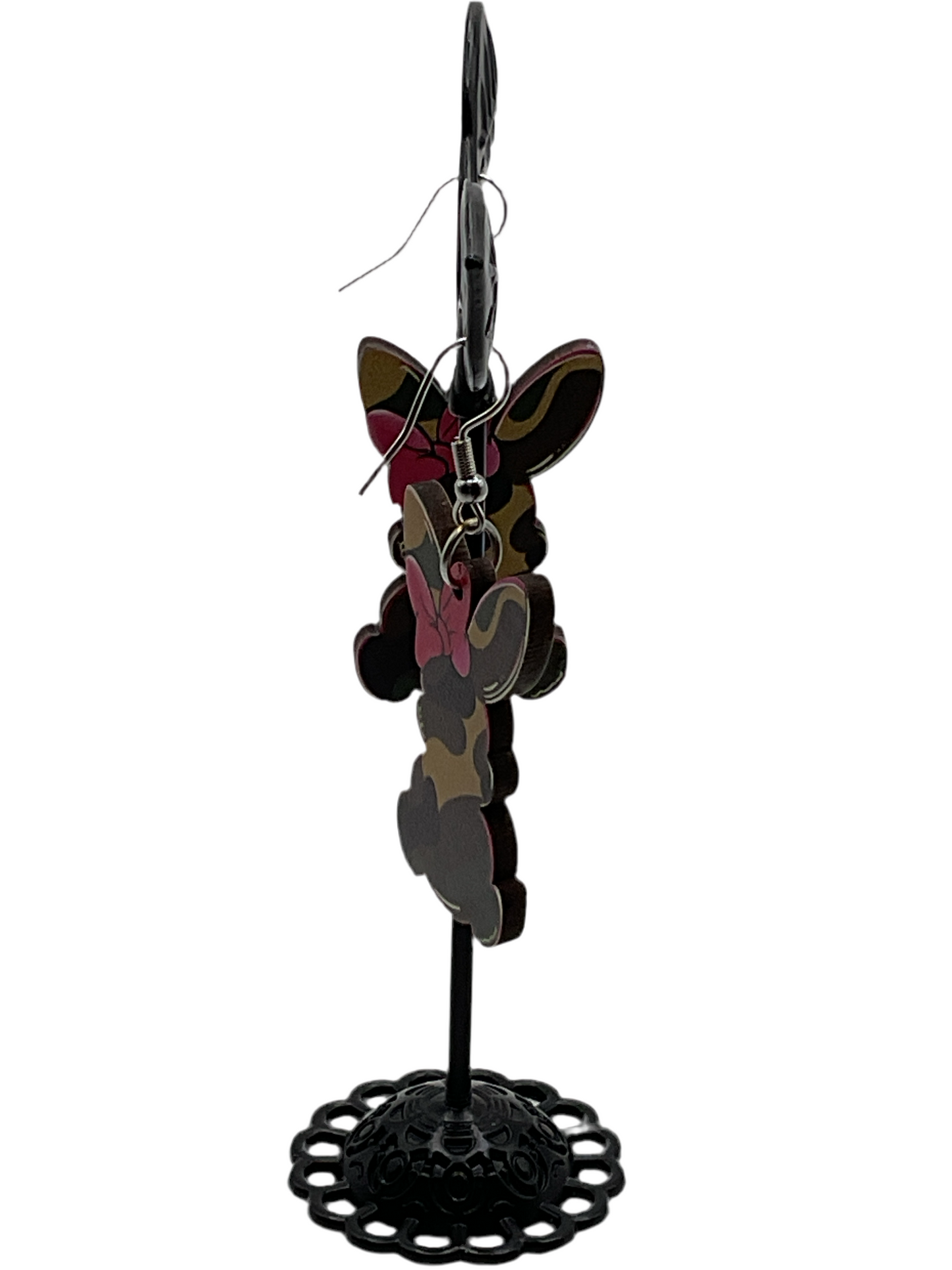 Camo bunny earrings