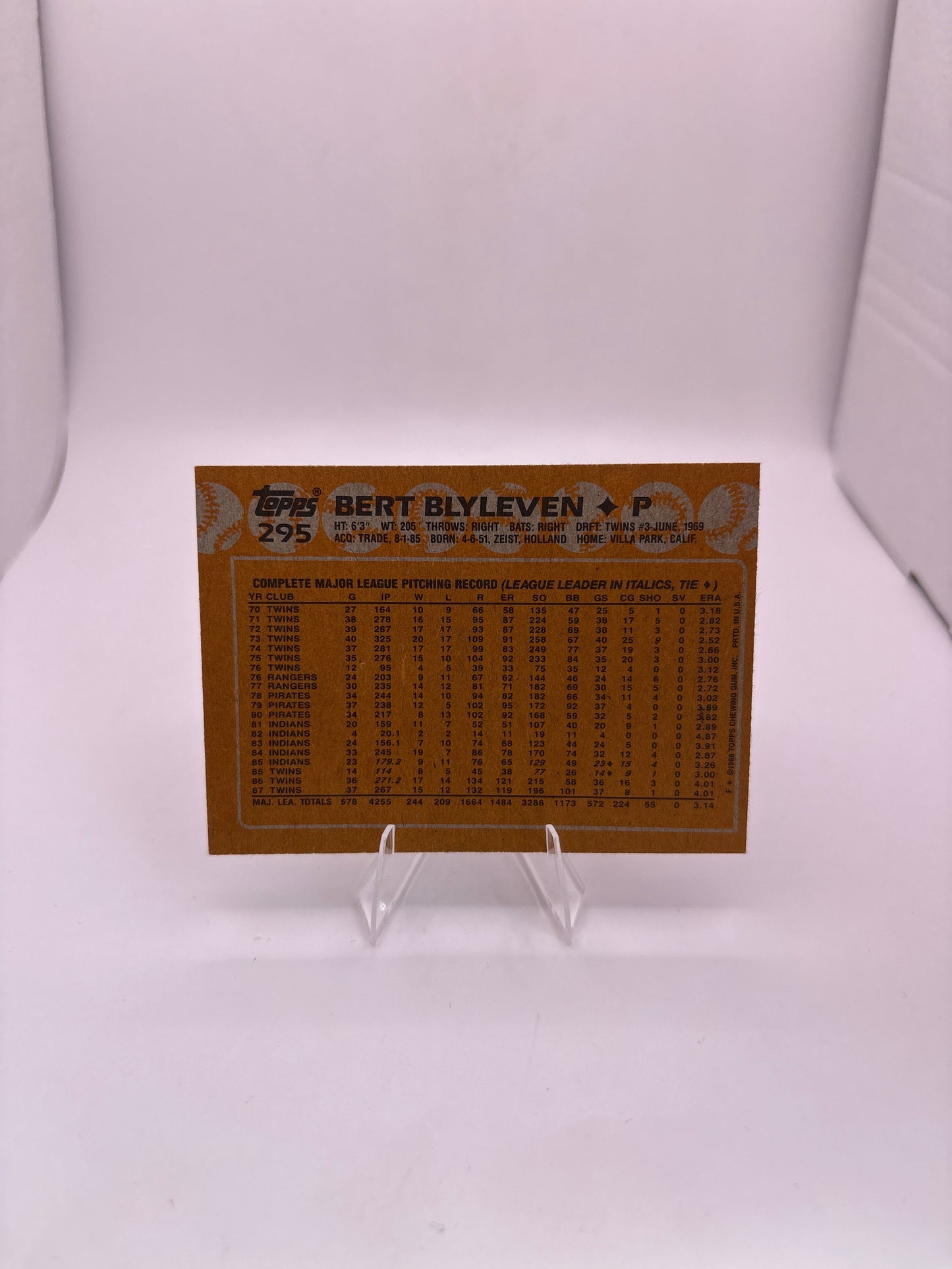 Topps Bert Blyleven