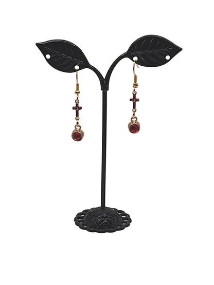 Crystal and Crosses Earrings