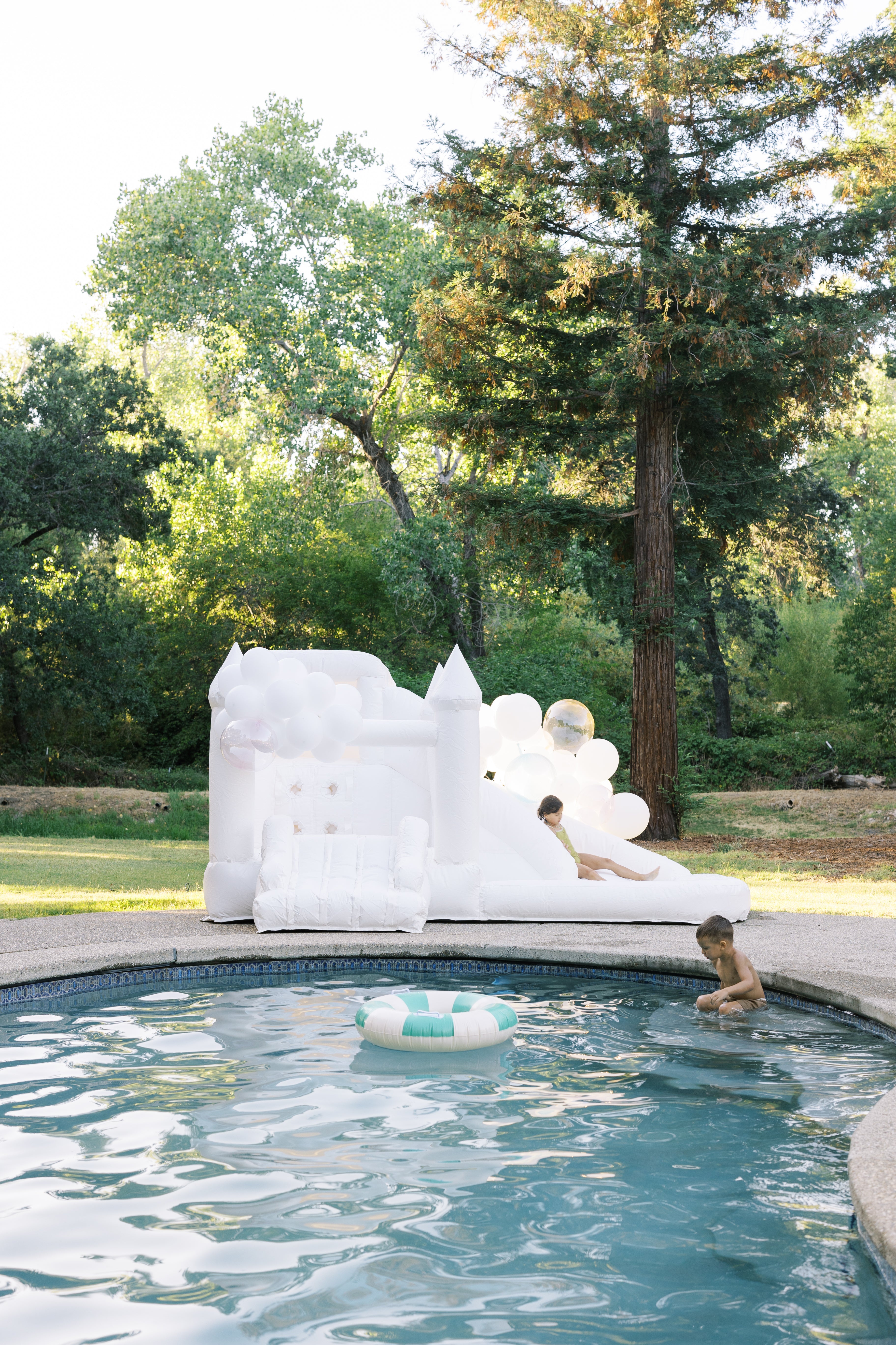 Mini Ella - White COMBO Bounce and Splash Water Slide Main image