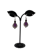 Purple Tear Drop Earrings