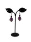 Purple Tear Drop Earrings