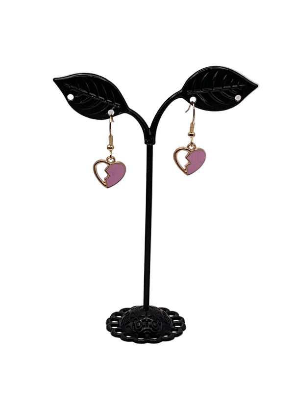 Broken heart earrings