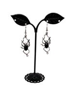 Black Spider Earrings