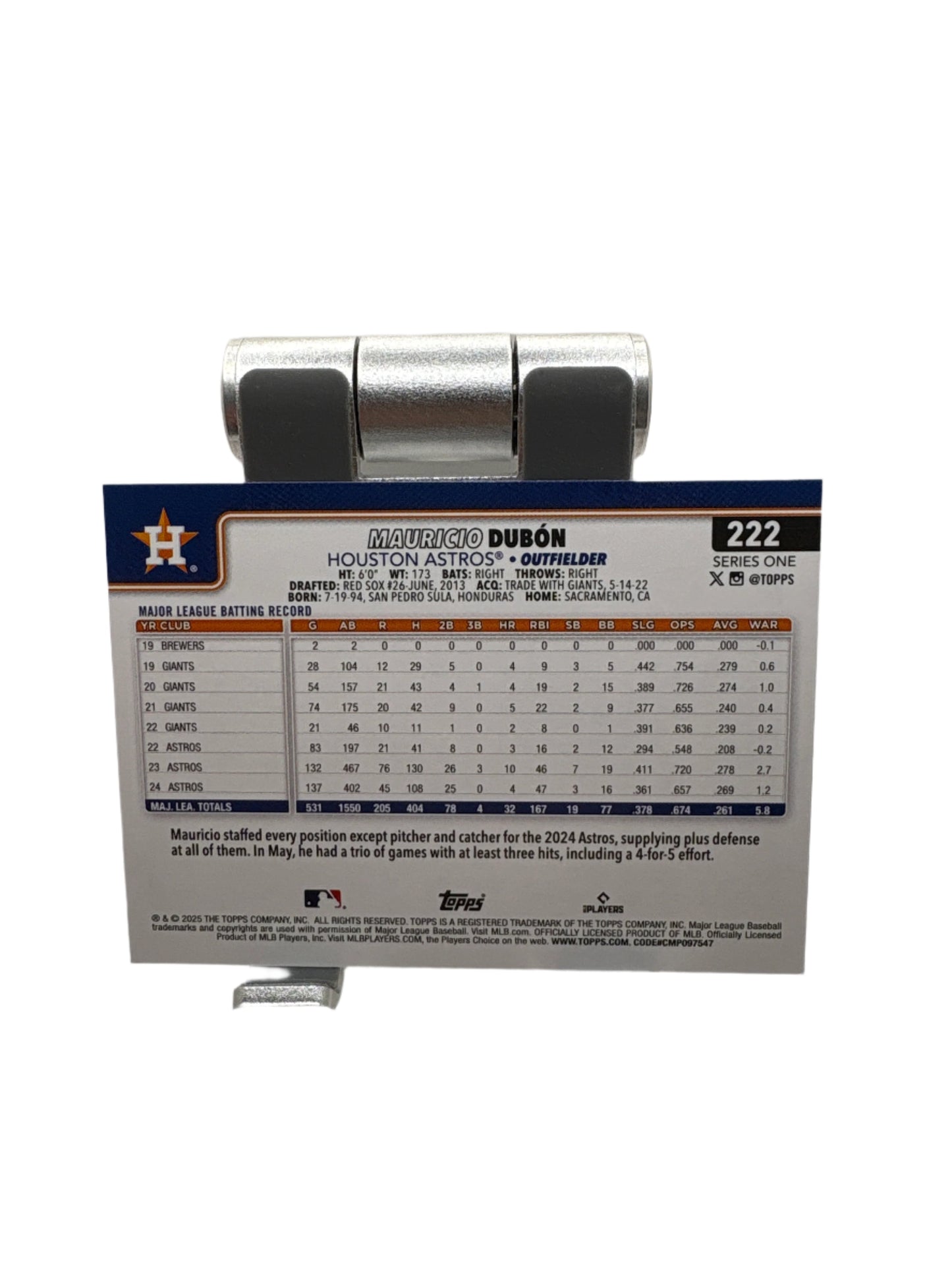 Topps Mauricio Dubon
