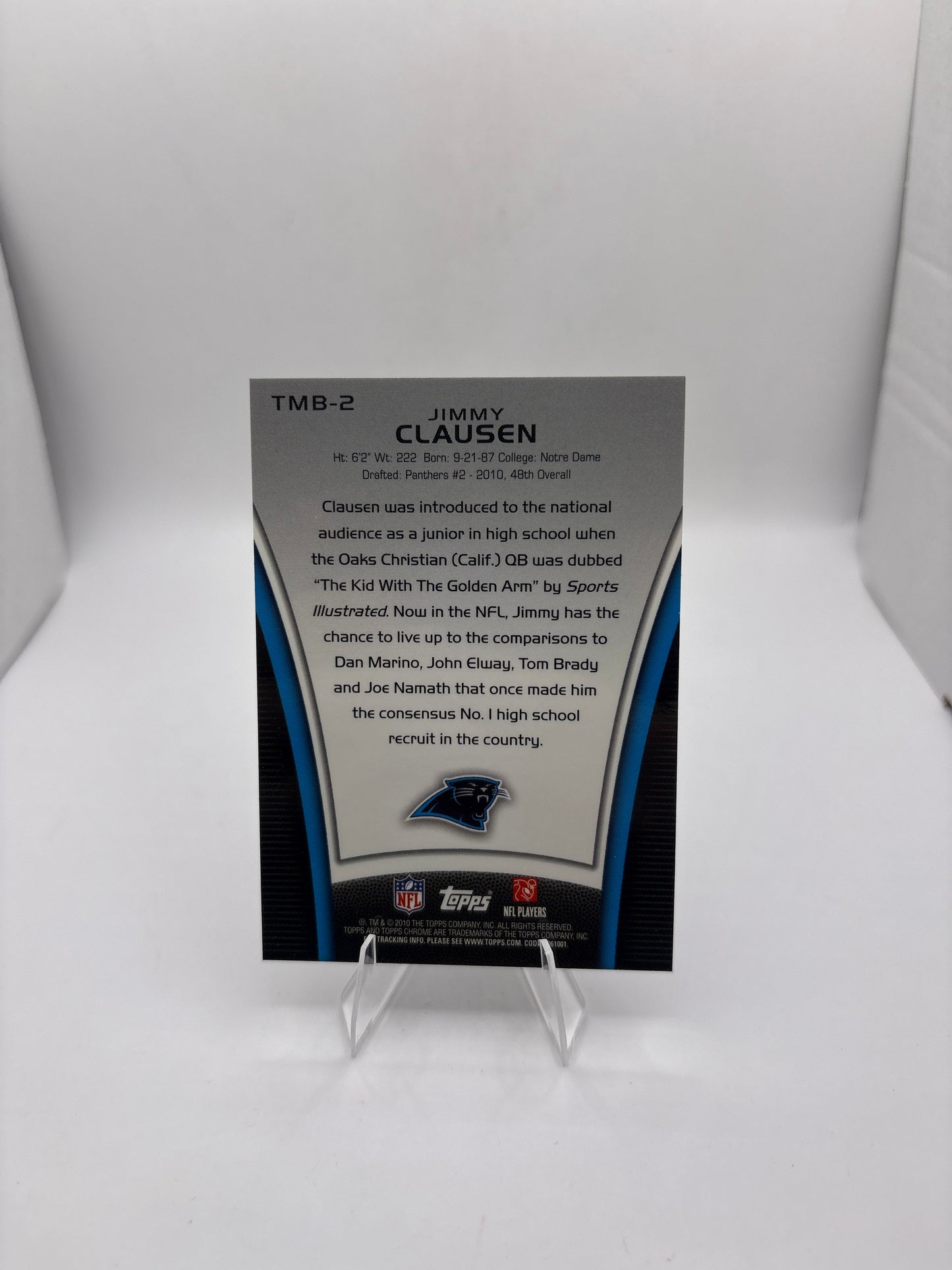 Topps Chrome Jimmy Clausen