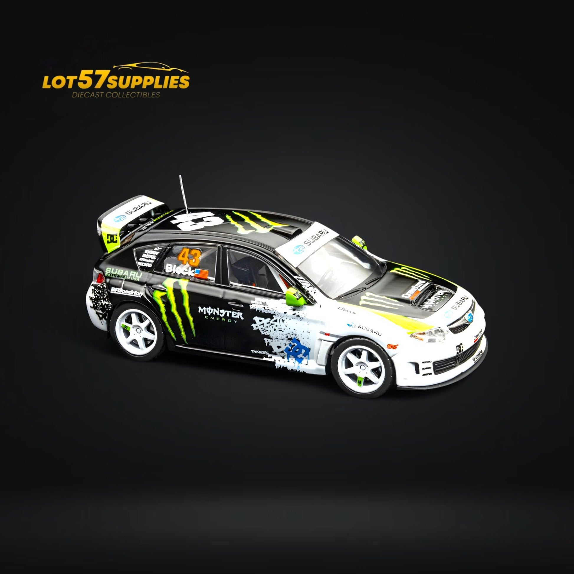 DCM & Mini Station 2008 Subaru Impreza WRX STI Rally Block43 Monster 1:64