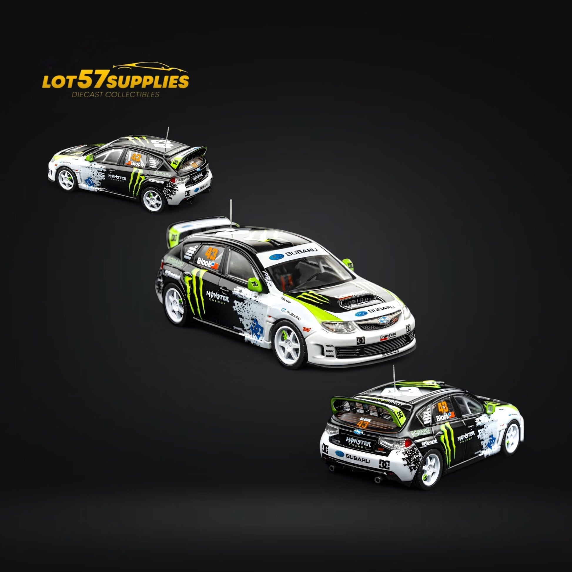 DCM & Mini Station 2008 Subaru Impreza WRX STI Rally Block43 Monster 1:64