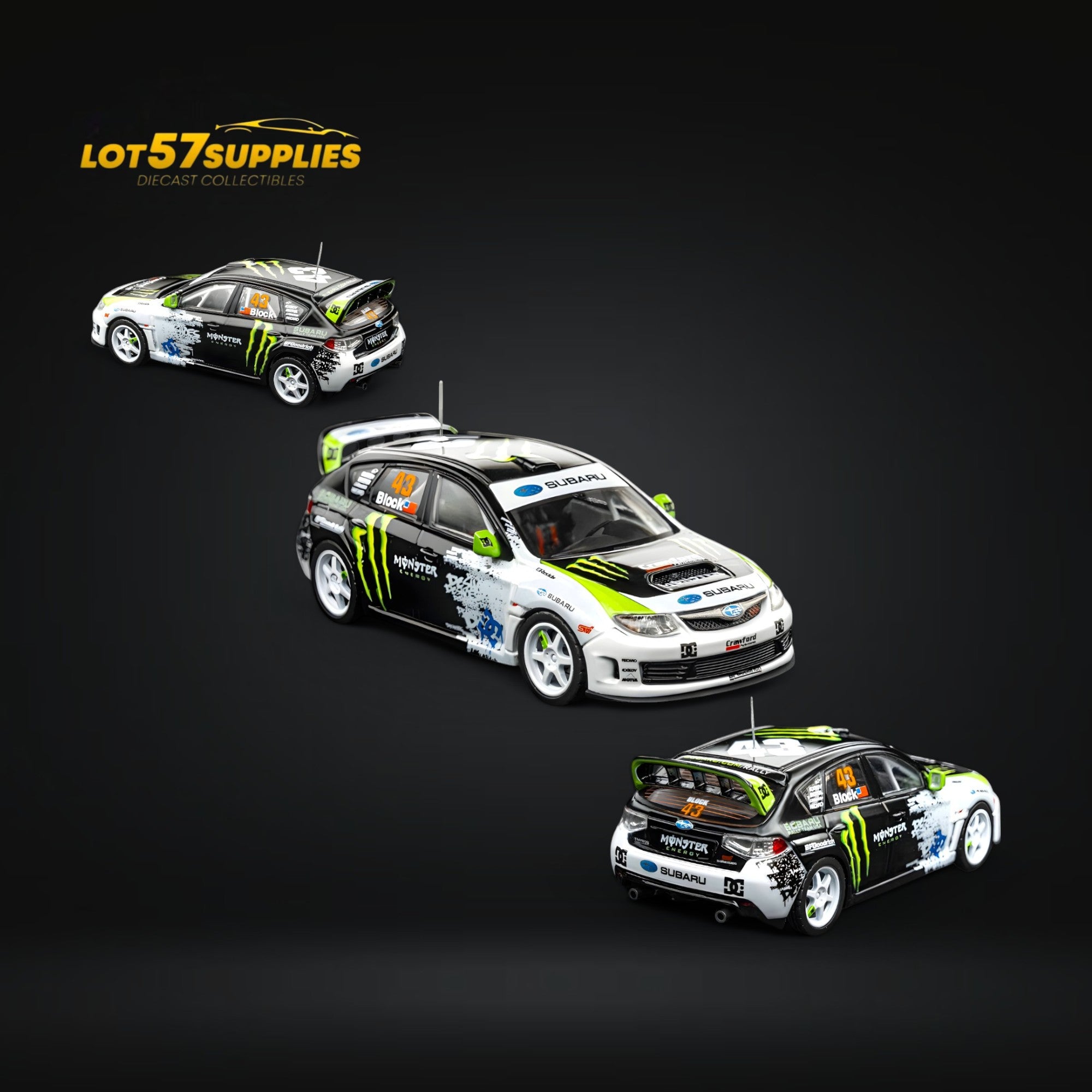 DCM & Mini Station 2008 Subaru Impreza WRX STI Rally Block43 Monster 1:64