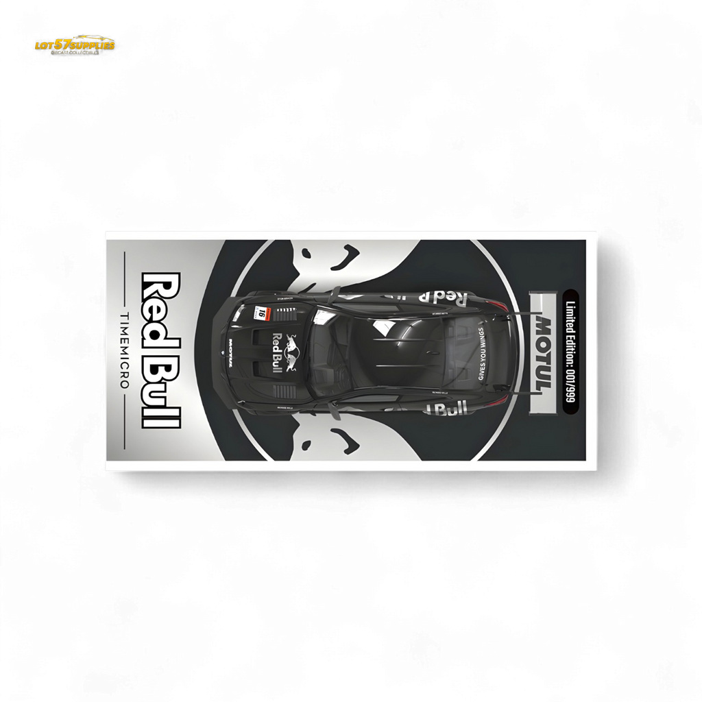 TimeMicro BMW M4 Modified Widebody Silver R e d B u l l Ordinary 1:64 - Collectors World Toys