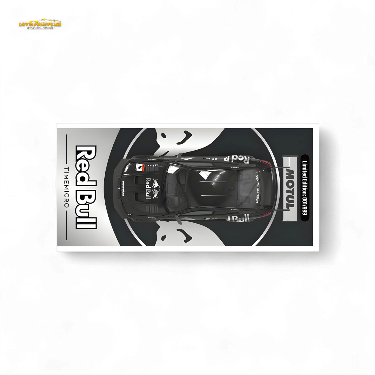 TimeMicro BMW M4 Modified Widebody Silver R e d B u l l Ordinary 1:64